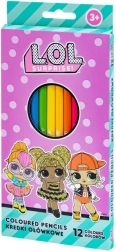 Trikotni barvni svinčniki 12 kos ASTRA L.O.L. SURPRISE