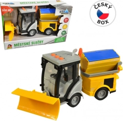 Plužilni voz na vztrajnik z lučmi in zvokom 25 cm