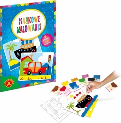 Peščene slike - ladja, avto