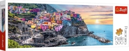 Panoramska sestavljanka 500 kosov Vernazza ob sončnem zahodu, Italija