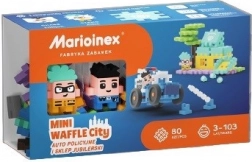 Gradbeni set Waffle Mini - Policijski avto in draguljarna