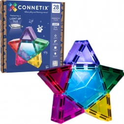 Connetix Light Star Pack magnetni gradniki s svetlobo, 28 kos