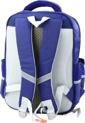 Otroški šolski nahrbtnik z dinozavrovimi našitki, mornarsko modra