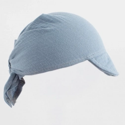 otroška muslinasta rutica s ščitkom New Baby modra, nastavljiva velikost