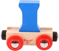 Vagon s črko I za leseno železnico Bigjigs Rail