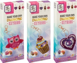 Ustvari svojo lastno obesek za ključe z diamantnimi kamni - Sova, Sladoled in Srce