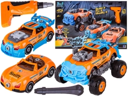 Razstavljiv in sestavljiv avto 3v1 tuning z aku vijačnikom (monster truck) - 1 kos