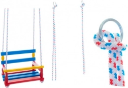 Barvita lesena gugalnica 38 × 30 cm, nosilnost 80 kg