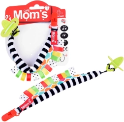 Hencz Toys barvna sponka za dudo s silikonskim grizalom