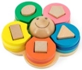 Lesena sestavljanka cvet