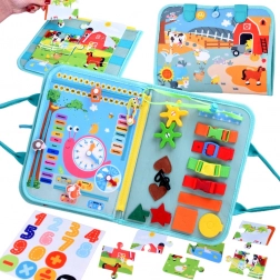 Montessori senzorična knjižica z aktivnostmi za otroke