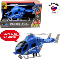 Policijski helikopter na vztrajnik s svetlobo in zvokom 20 cm MaDe