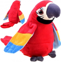 Govorči plišasti papagaj z ponavljanjem – Rdeča