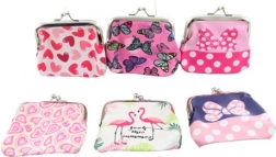 Barvita ženska denarnica iz usnja 9 × 8,5 cm