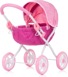 Chipolino globok voziček za punčke Daisy pink linen