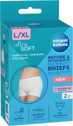 Canpol babies nosečniške in poporodne hlačke 2v1 L/XL – 2 kosa