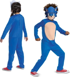 Otroški kostum SONIC the Hedgehog z masko 7–8 let (višina 127–136 cm)
