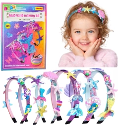 Kreativni DIY komplet za izdelavo naglavnih trakov – morska deklica in školjkice