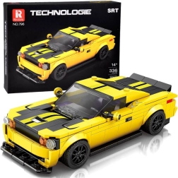 Tehnični komplet – rumen športni avto iz kock, 319 delov