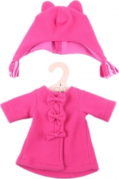 Rožnati jopiček s kapico za punčko 38 cm BIGJIGS TOYS