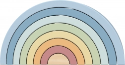 Lesena pastelna mavrica TOOKY TOY Montessori sestavljanka