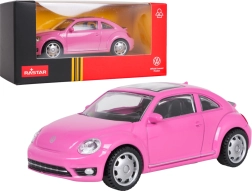 Kovinski model Volkswagen Beetle rožnate barve 1:43 RASTAR