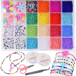 Komplet kroglic za zapestnice in nakit za otroke – DIY ustvarjalni set