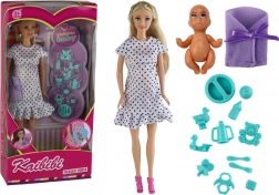 Noseča lutka z otrokom in dodatki