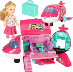 Igralno letalo za lutke 2v1 z dodatki rožnate barve