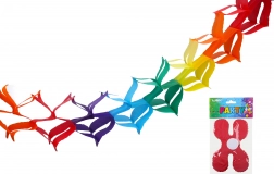 Barvna papirnata girlanda 3 m