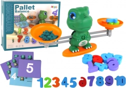 izobraževalna igra dinozaver – balansna tehtnica in učenje matematike