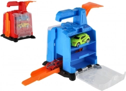 Plastična garaža z izstrelitvenim mehanizmom in 2 avtomobilčkoma