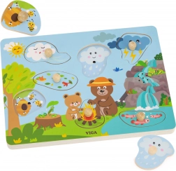 Lesene sestavljanke ZVOKI NARAVE od VIGA