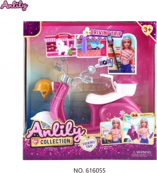 Skuter z dodatki za punčke