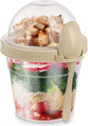 Lonček za jogurt z žličko in posodico za muesli 400 ml