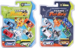 Komplet osmih vozil na vzvratni pogon 7 cm