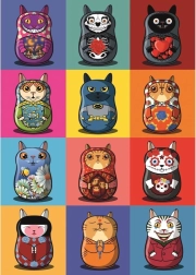 Sestavljanka Magnolia Catryoshky 1000 kosov