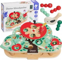 classic world magnetna spretnostna igra ujemi črvička, 16 delov