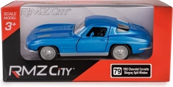Kovinski model RMZ City Chevrolet Corvette Stingray Split Window 1963 1:35 modra