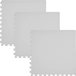 Pena podloga iz sestavljivih puzzlov Humbi 180 × 60 cm, siva – 3 kosi