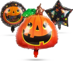 Komplet halloween balonov iz folije v obliki buče – 5 kosov