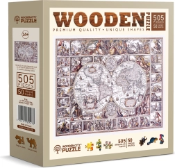 Lesene sestavljanke WOODEN CITY Zemljevid dobe odkritij, 505 koščkov