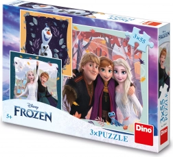 puzzle disney frozen vesela jesen 3x55 koščkov