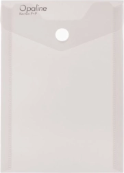 Mapa z gumbom A6 pokončno Opaline prozorna