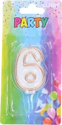 Zabavna svečka številka 6 zlata