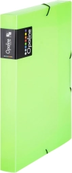 Škatla za dokumente z elastiko A4 zelena
