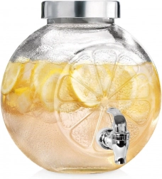 Stekleni dozirnik za pijače s pipico 5,4 l