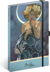 Beležnica Alfons Mucha – Luna, pikčasta 13 × 21 cm
