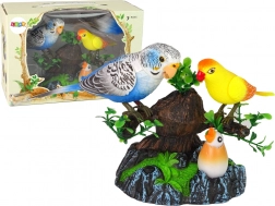 Poevajoči gibljivi papagaji Barvito drevo