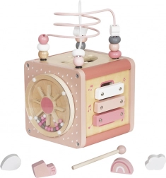 Lesena Montessori večfunkcijska kocka za aktiviranje in učenje